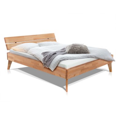 CALIDO 4-Fuß-Bett mit Kopfteil, Material Massivholz