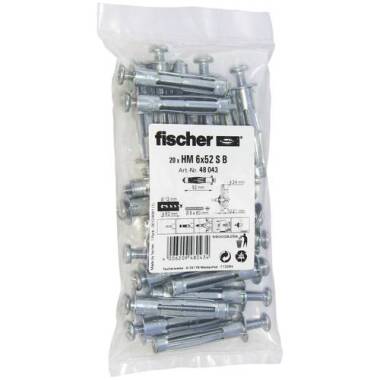 Fischer 6x52 S B Hohlraumdübel 60mm 48043 20St.
