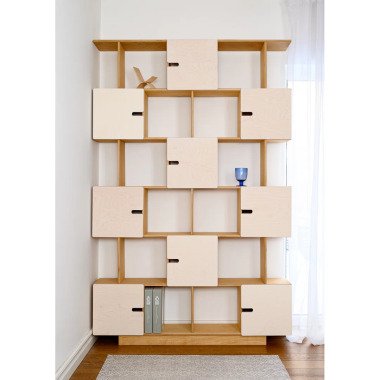 Geometrisches Bücherregal Adarsh 218 x 140 cm