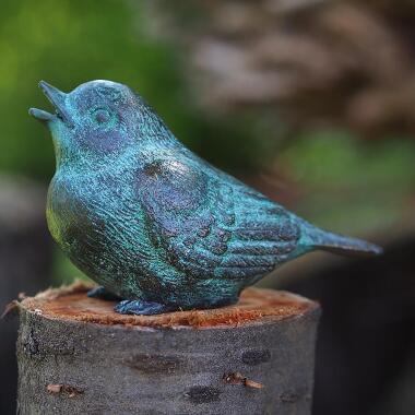 Grabschmuck Sockel & Sitzende Vogel Bronzeskulptur für Gräber Kanu