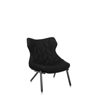 Kartell - Foliage Sessel - Gestell schwarz - Wollstoff schwarz