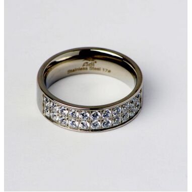 Modeschmuck Ring von Fiell aus Rostfreier Stahl in Silber