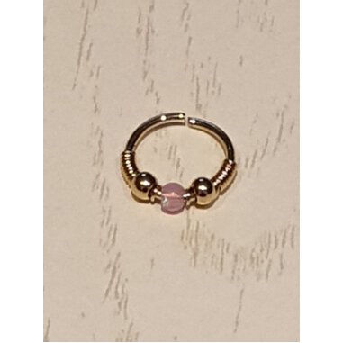 Nasenring in Gold & 18G Nasen Ring/stecker Opal Pink Knorpel Ohrring Farbe