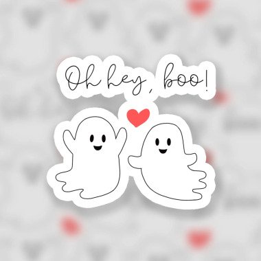 Oh Hey, Boo | Geist Sticker Lustiger Halloween