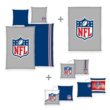 Produktset NFL Fanpaket Bettwäsche, Decke und Kissen