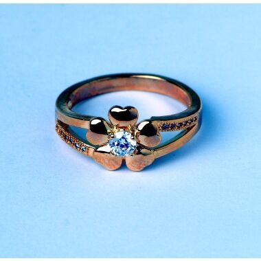Strassring & Modeschmuck Ring von Fiell aus Metall  Strass in Gold