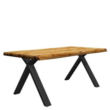 Tisch mit Baumkanten aus Eiche Massivholz