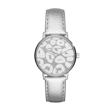 Uhrenarmband in Grau & Uhrenarmband Armani Exchange AX5539 Leder Grau 18mm