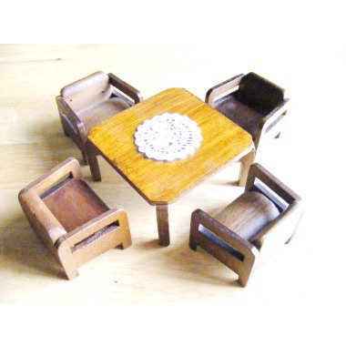 Vintage 4 Kleine Sessel Und Ein Couchtisch 50/60Er Jahre 118