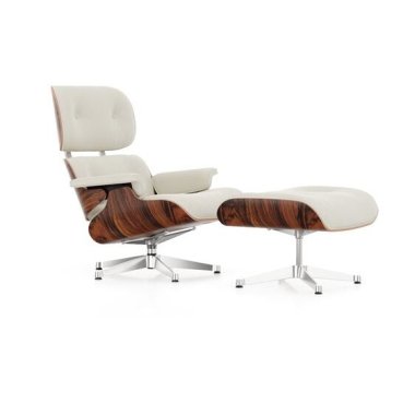 Vitra Lounge Chair & Ottoman neue Maße poliert Gleiter Hartboden Santos