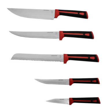 5-teiliges Messerset, Edelstahlklingen und