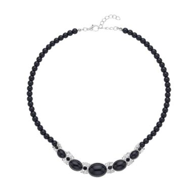 Beads of Grace schwarze Achat-Halskette