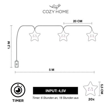 COZY HOME LED-Lichterkette Cozy Home Sternen