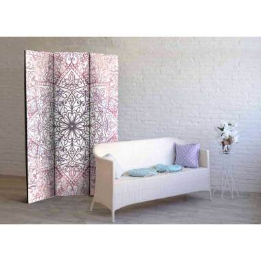 Designer Wandregal Würfel & Spanische Wand mit Mandala Muster Pink und Weiß