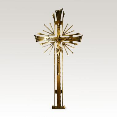 Grabkreuz aus Bronze klassisch mit Jesus Christus Bellaci