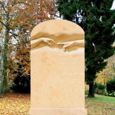 Grabstein für Doppelgrab aus Sandstein & Klassischer Grabstein für Familiengrab