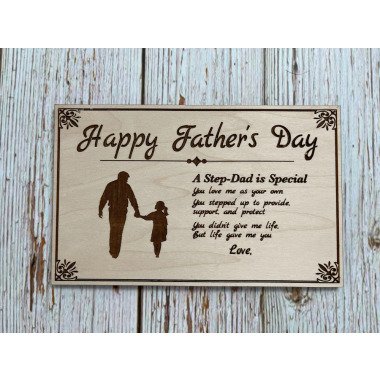 Happy Fathers Day Stiefvater Zeichen, Vatertagsgeschenk