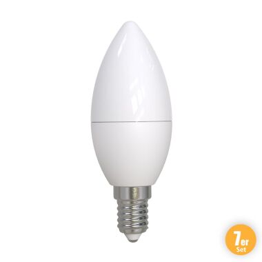I-Glow LED-Leuchtmittel, Kerze E14 7er-Set