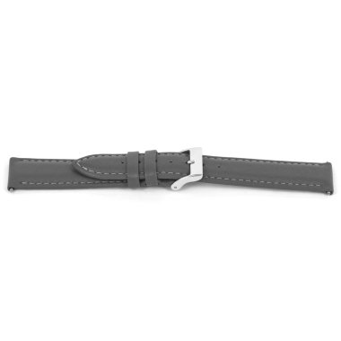 Lederband für Uhren in Grau & Uhrenarmband Universal D882 Leder Grau 14mm