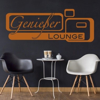 Wandtattoo Spruch Genießer-Lounge