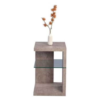 Designer Telefontisch & Design Beistelltisch Beton Grau 40 cm
