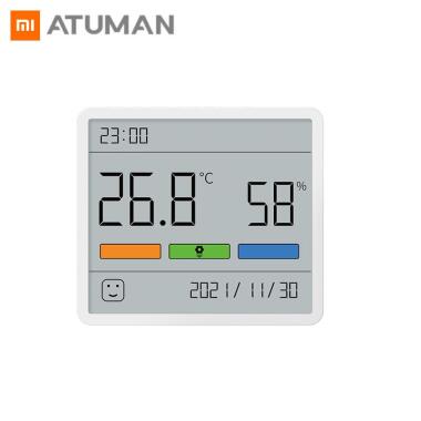 Digital-Hygrometer & XIAOMI Atuman 3.67inch Digital Temperatur Feuchtigkeitssensor Uhr TH1