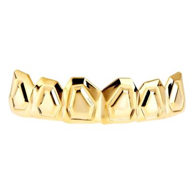 One Size Fits All Bling Grillz OUTLINE TOP Gold