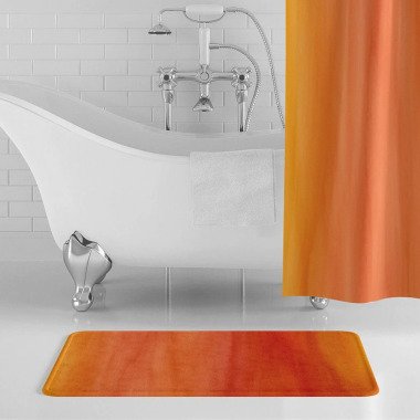 Orange Farbe Waschen Badematte, Bunte Farbstreifen