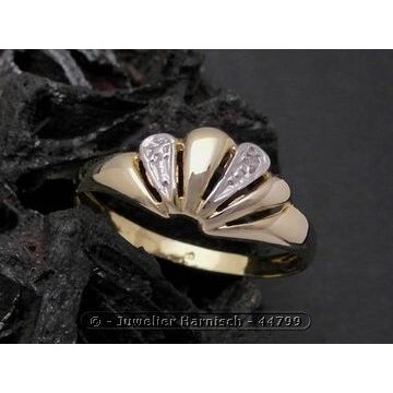 Bicolor-Ring aus Gold 333 & Gold Ring zauberhaft Gold 333 bicolor Diamant