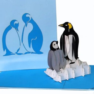 Colognecards Pop-Up Karte Pinguine