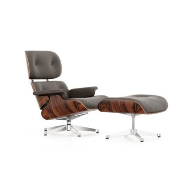 Funktionssessel in Braun & Vitra Lounge Chair & Ottoman neue Maße poliert