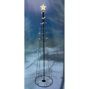 Inda-exclusiv - led Metall Weihnachtsbaum 180 cm Außen 8 Funktionen-MLK059W-8-li