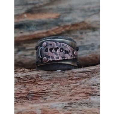 Lederschmuck aus Metall & Leder Ring Manschettenring Lederband Ringe Wikinger