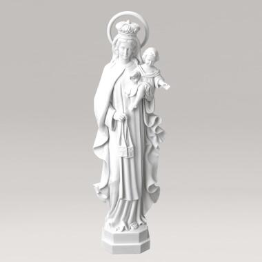 Madonna Skulptur & Statue Maria mit Kind aus Marmorguss Madonna Lepidus