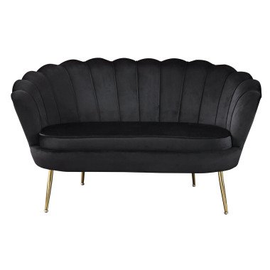 CASAVANTI Sofa 2-Sitzer schwarz Inklusive