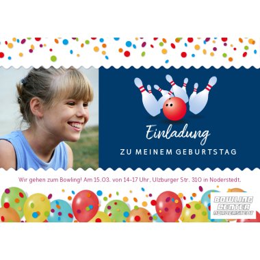 Einladung Kindergeburtstag Bowlingcenter Norderstedt