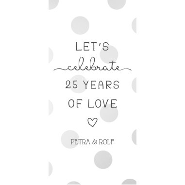 Einladungskarte Silberhochzeit'25 years of love'