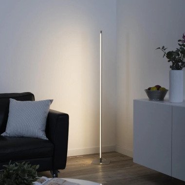 famlights | LED Stehleuchte Alexia in Silber