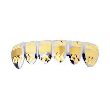 Grill in Silber & Silber Grillz One size fits all Diamond Cut III Bottom