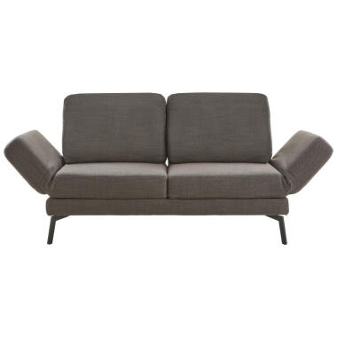 Hom`in Zweisitzer-Sofa , Schwarz , Textil , 2-Sitzer , 170-218x87x93-141