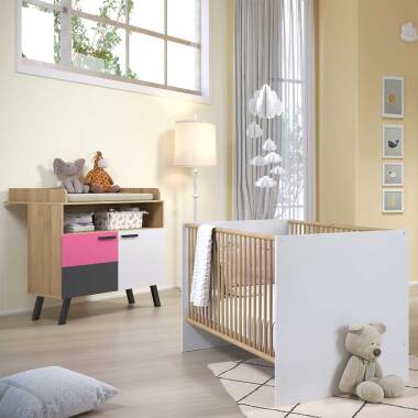 Kinderzimmermöbel Set mehrfarbig Wechselfront