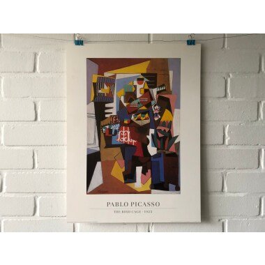 Original Poster, Pablo Picasso, Vogelkäfig, Tushita, 1988, Moderne Kunst