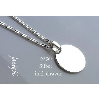 Personalisierte Namenskette 925Er Silber, Halskette Gravur, Silberhalskettte