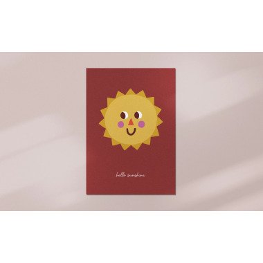 Postkarte Mit Sonne Hello Sunshine in Din