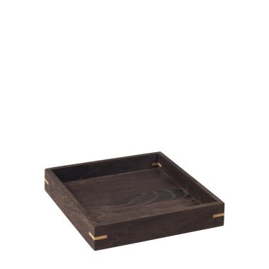 Tablett Japanese Tray oiled smoked oak 6,5 cm H