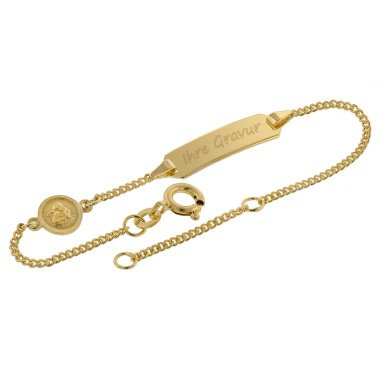 trendor 75493 Gravur-Armband für Kinder Gold 333 (8 Karat) 14/12 cm