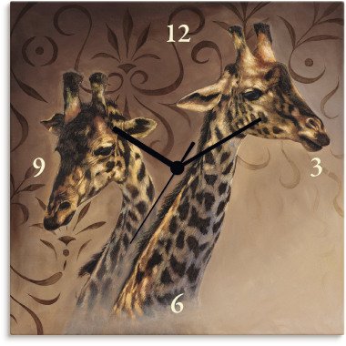 Artland Wanduhr »Giraffen«, lautlos, ohne Tickgeräusche, nicht tickend