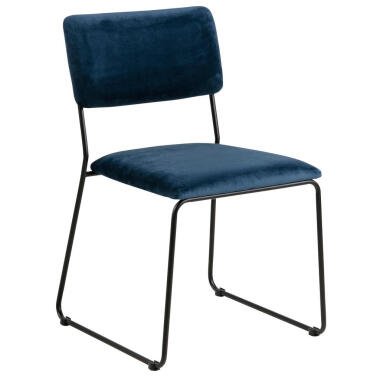 Carryhome Stuhl , Blau , Textil , Rundrohr , 50x80x53.5 cm , Stoffauswahl