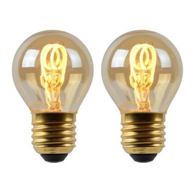 LED Leuchtmittel E27 Tropfen P45 in Amber