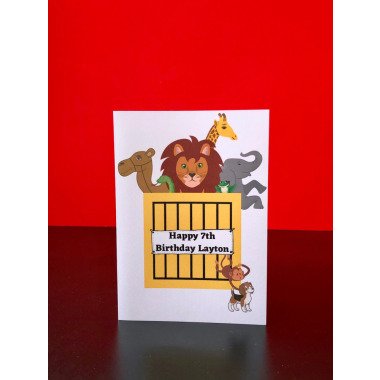 Liebe Zoo Geburtstagskarte, Personalisierte